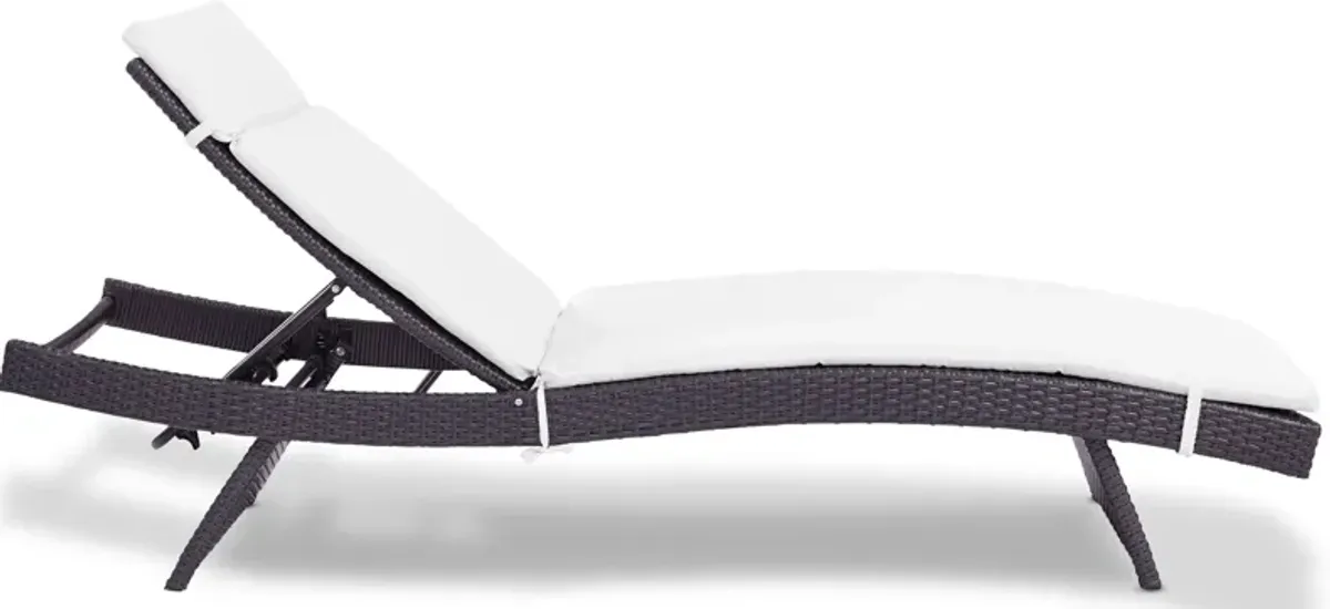 Isla Outdoor Chaise Lounge - White