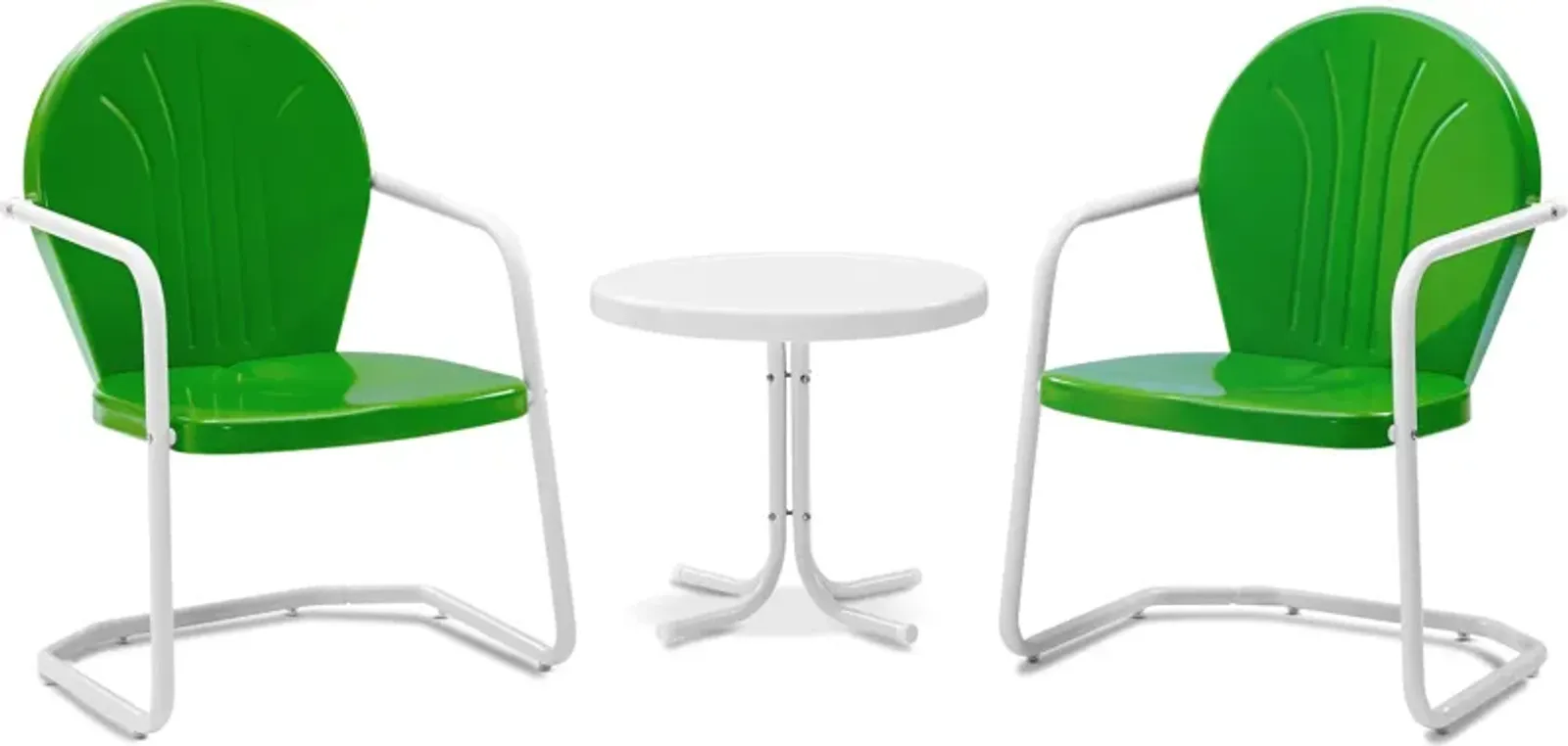 Kona Set of 2 Outdoor Chairs and Side Table - Green