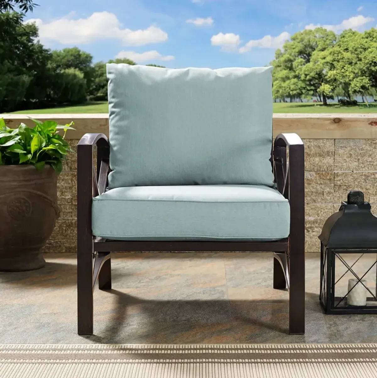 Clarion Outdoor Chair - Mist/Bronze