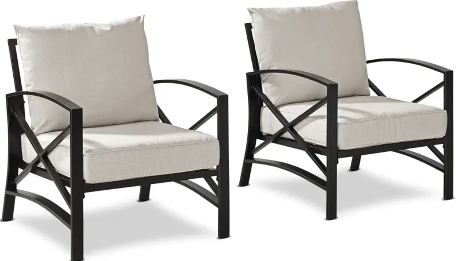 Clarion Set of 2 Outdoor Chairs - Oatmeal