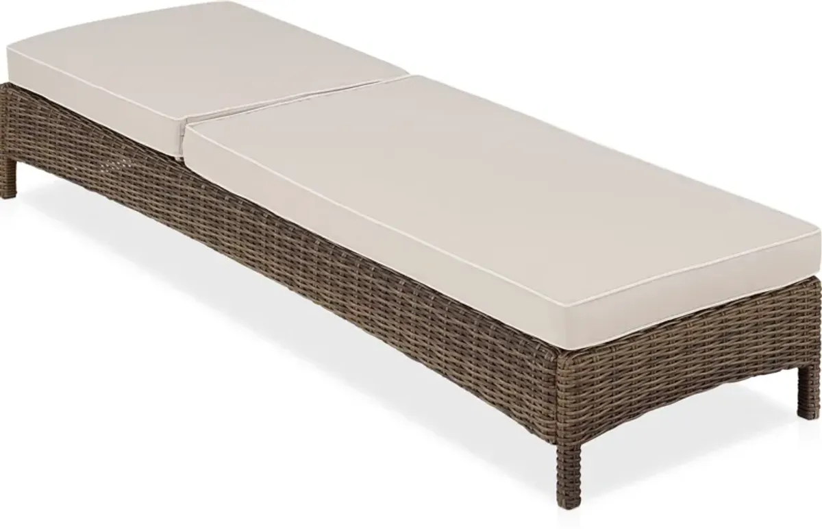 Destin Outdoor Chaise Lounge - Brown