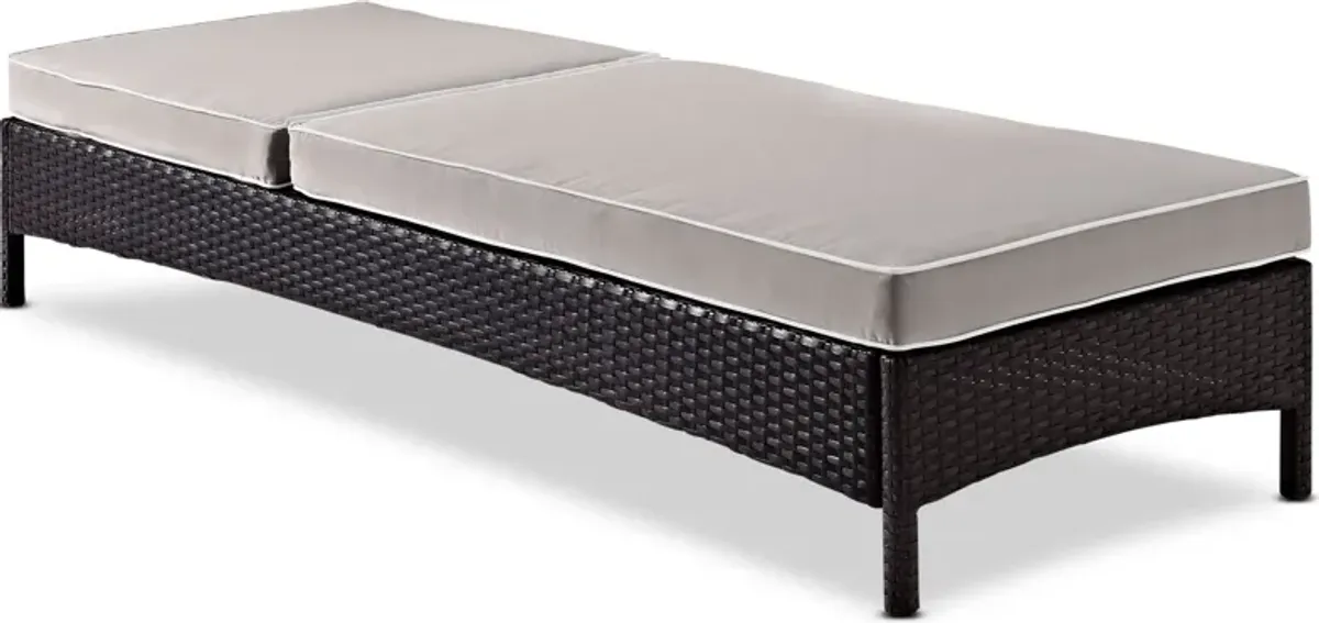 Aldo Outdoor Chaise Lounge - Gray