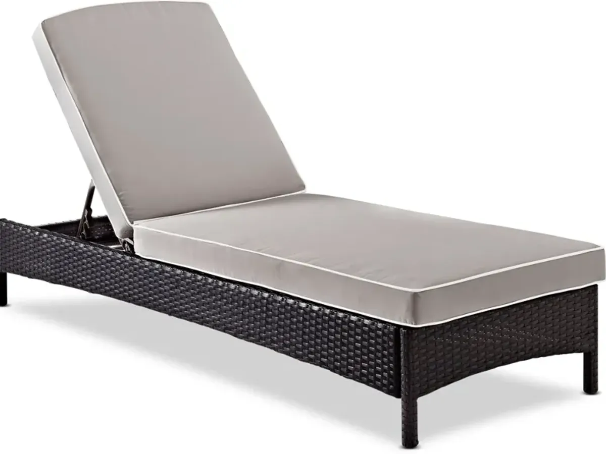 Aldo Outdoor Chaise Lounge - Gray