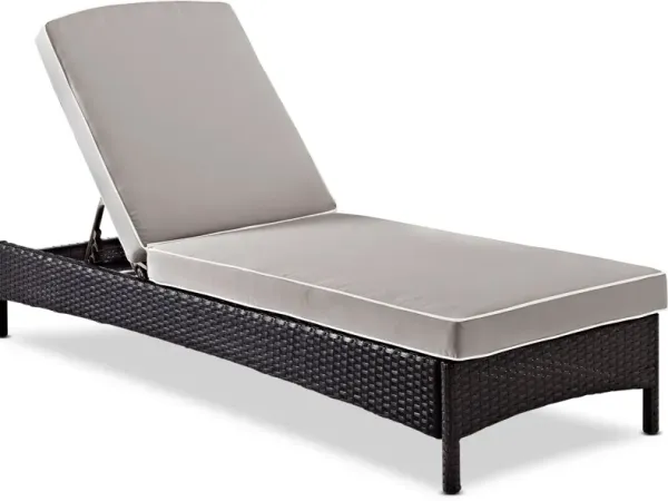 Aldo Outdoor Chaise Lounge - Gray