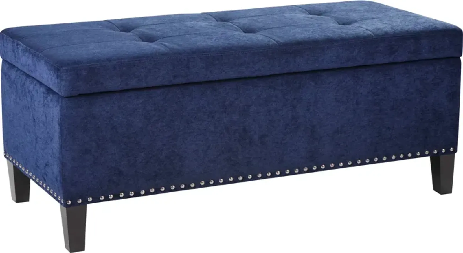 Eleanor Upholstered Storage Bench - Blue