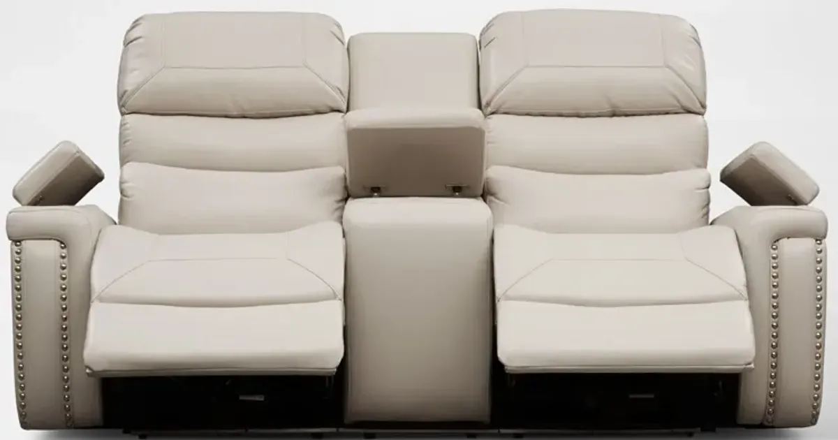 Jackson Triple-Power Reclining Sofa and Loveseat Set - Ivory