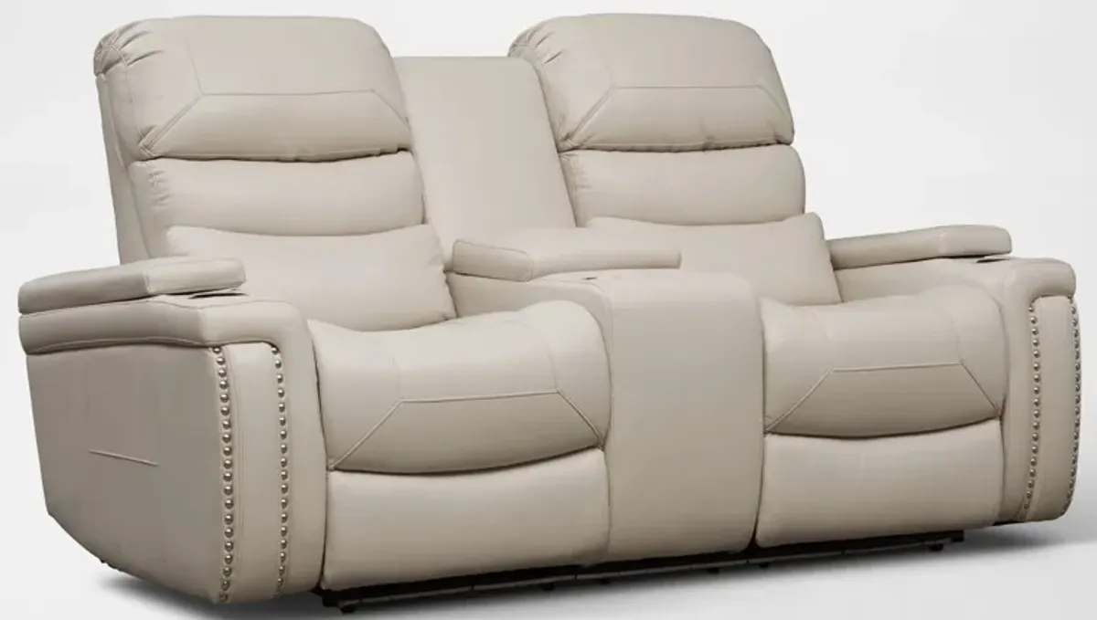 Jackson Triple-Power Reclining Sofa and Loveseat Set - Ivory