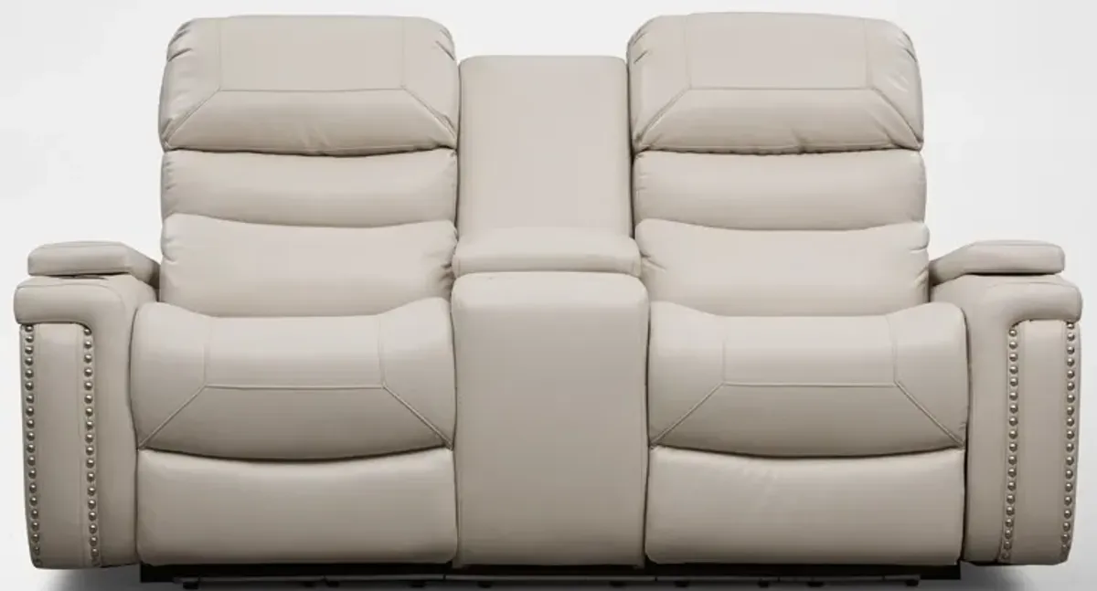 Jackson Triple-Power Reclining Sofa and Loveseat Set - Ivory