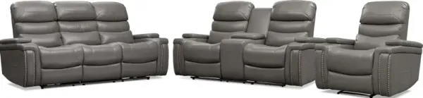 Jackson Triple-Power Reclining Sofa, Loveseat, and Recliner - Gray