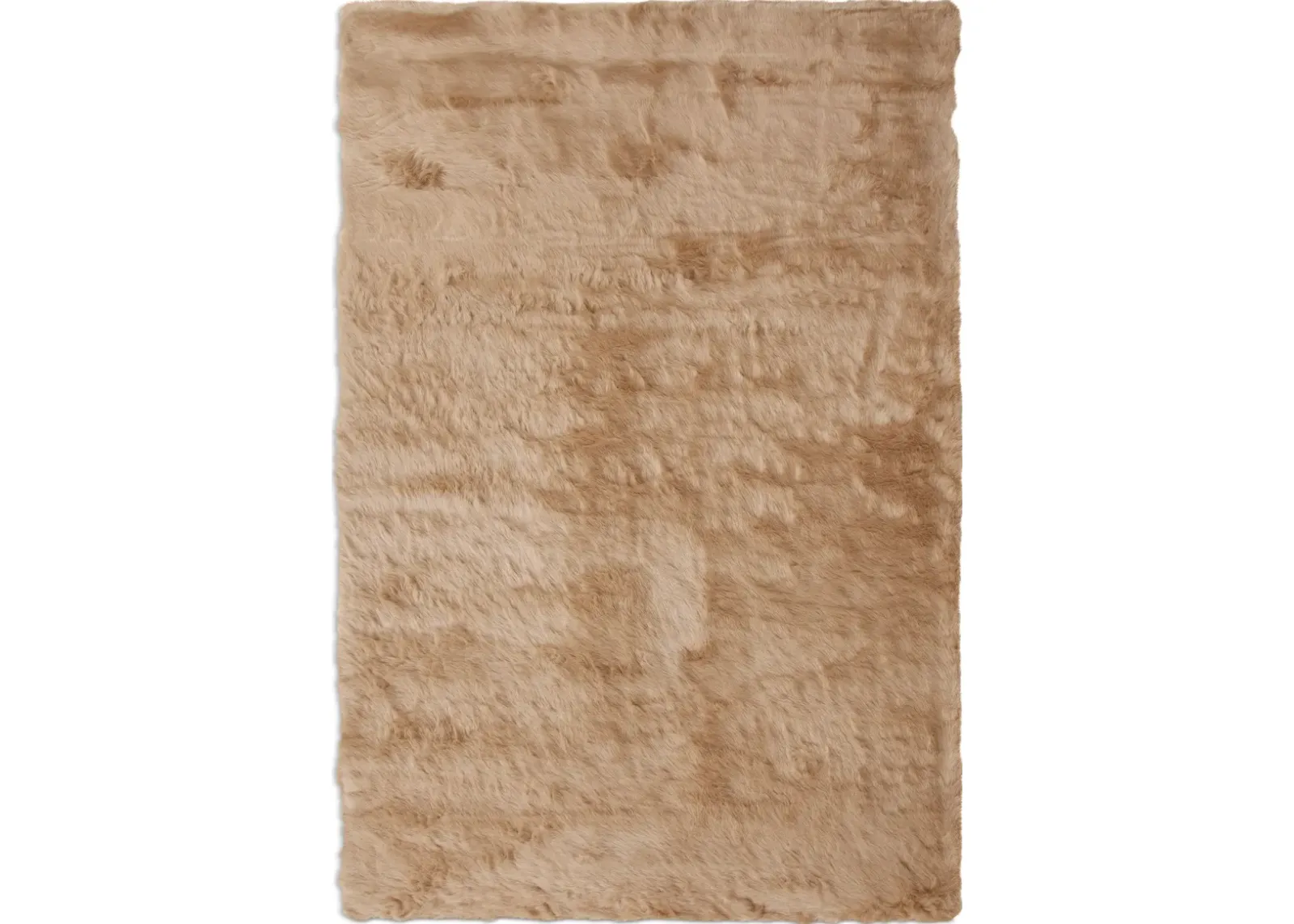 Faux  Mink Fur 8' x 10' Area Rug - Tan