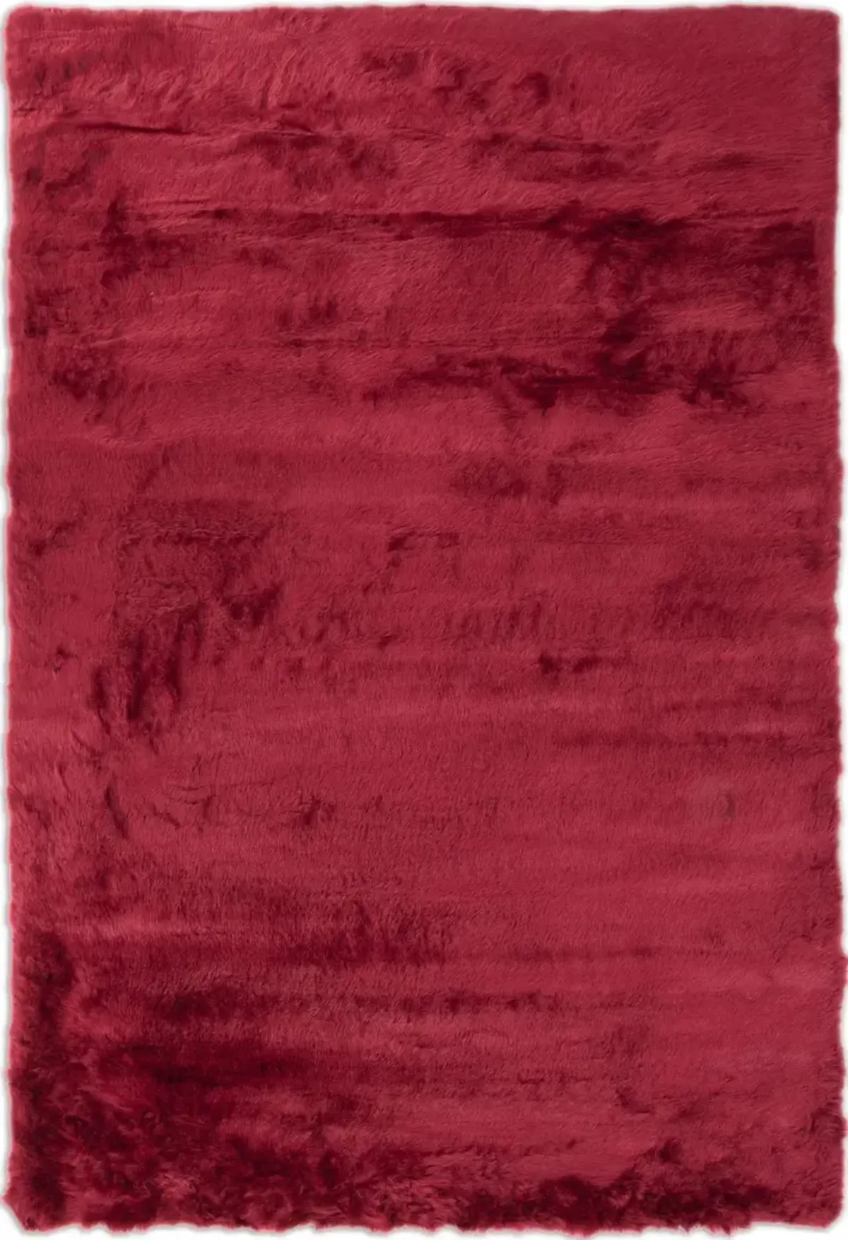 Faux Mink Fur 5' x 8' Area Rug - Ruby