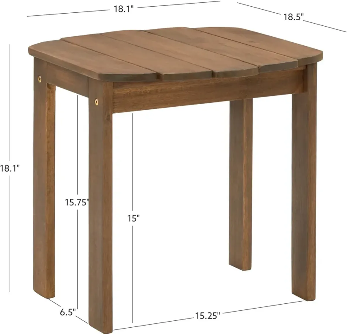 Hampton Beach Outdoor End Table - Teak
