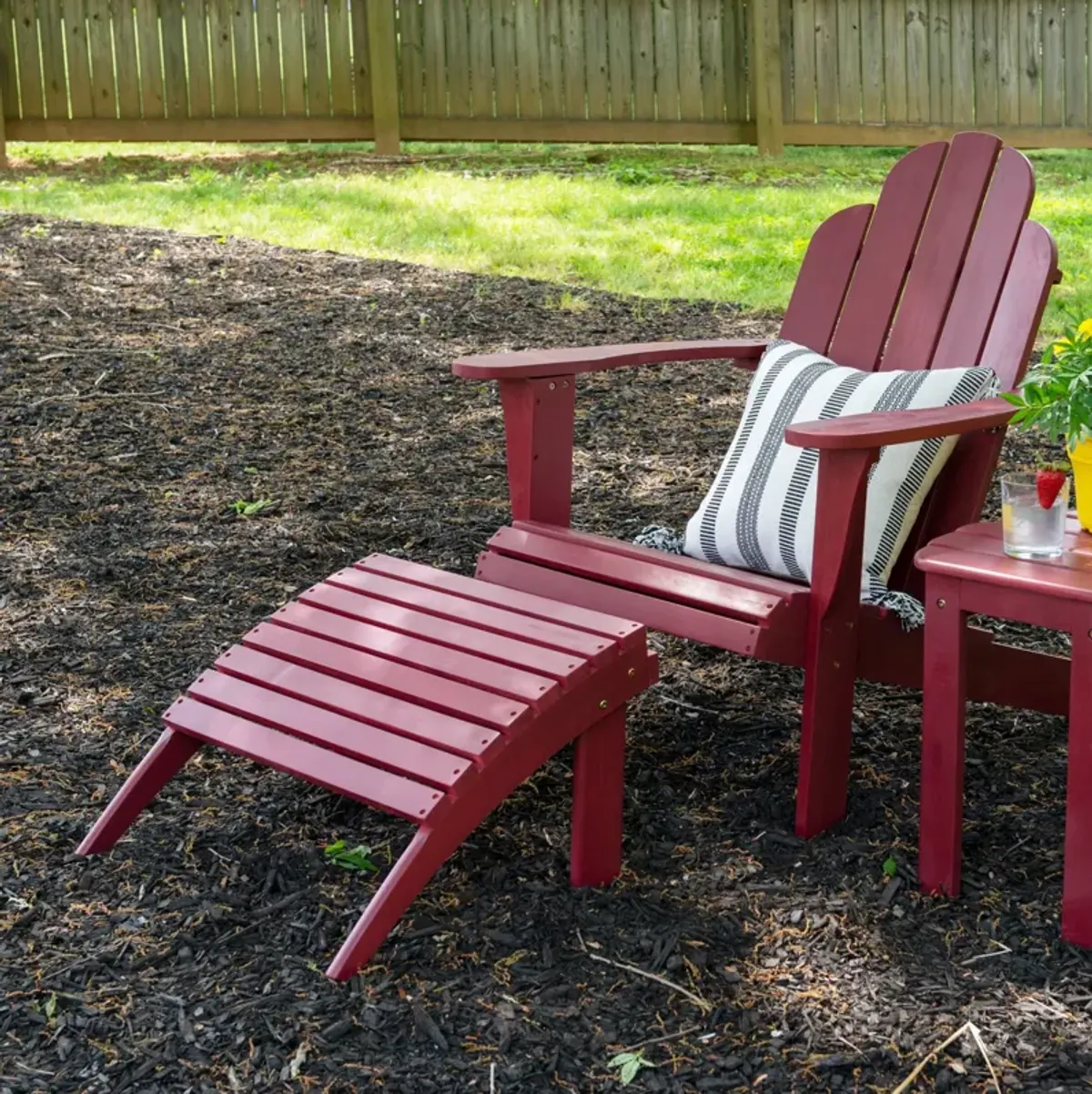 Hampton Beach Outdoor Adirondack Chair - Red