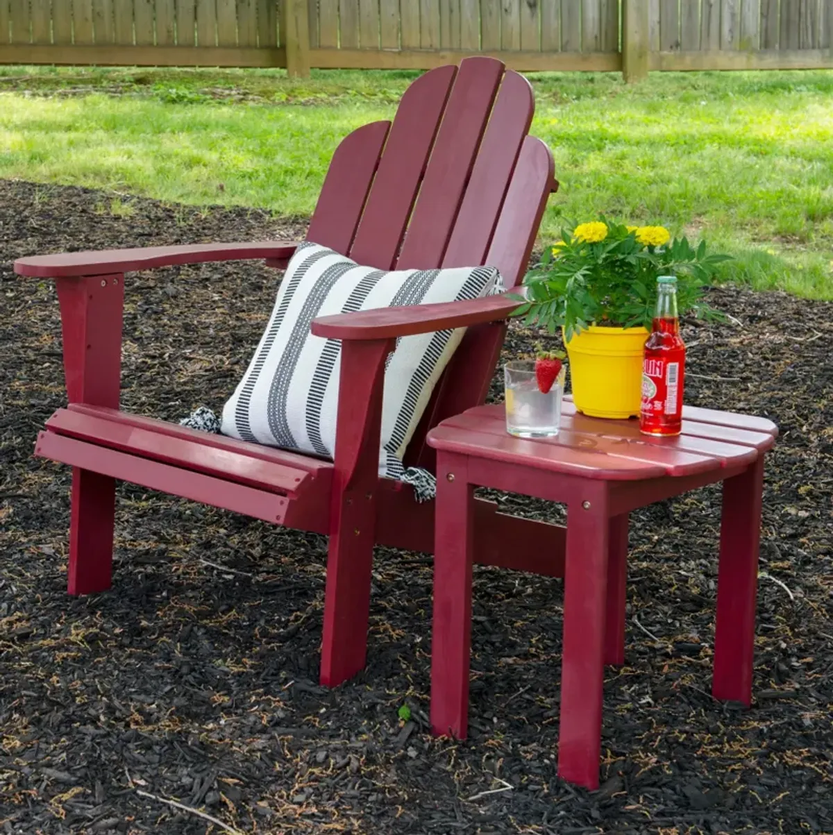 Hampton Beach Outdoor Adirondack Chair - Red