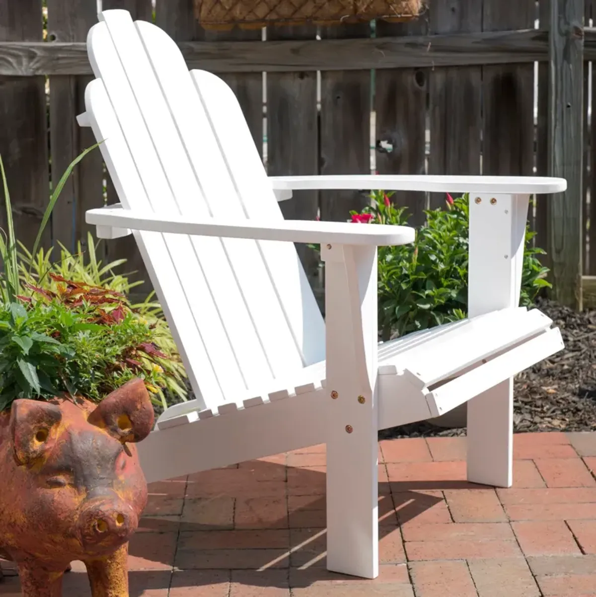 Hampton Beach Outdoor Adirondack Chair - White