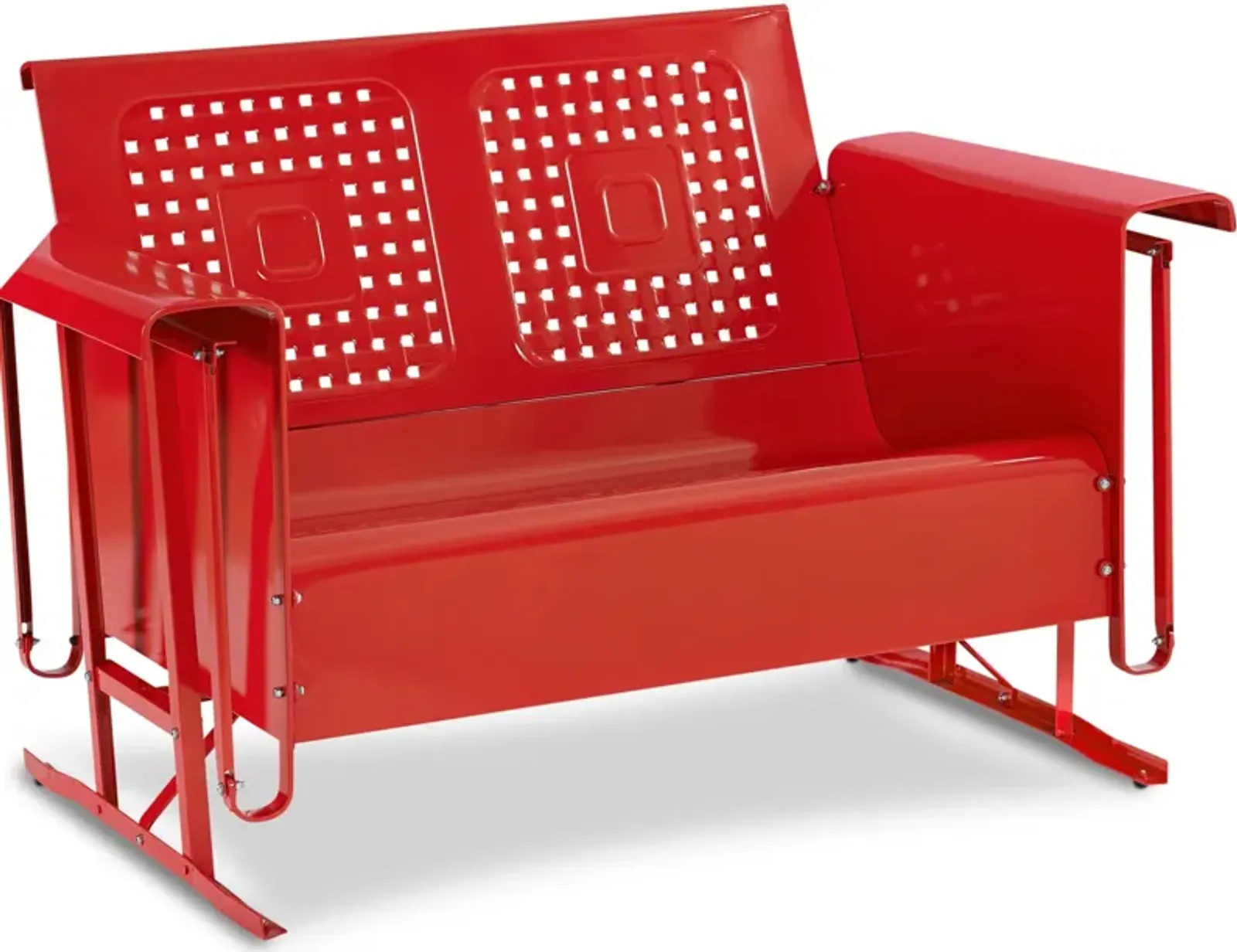 Foster Outdoor Loveseat Glider - Red