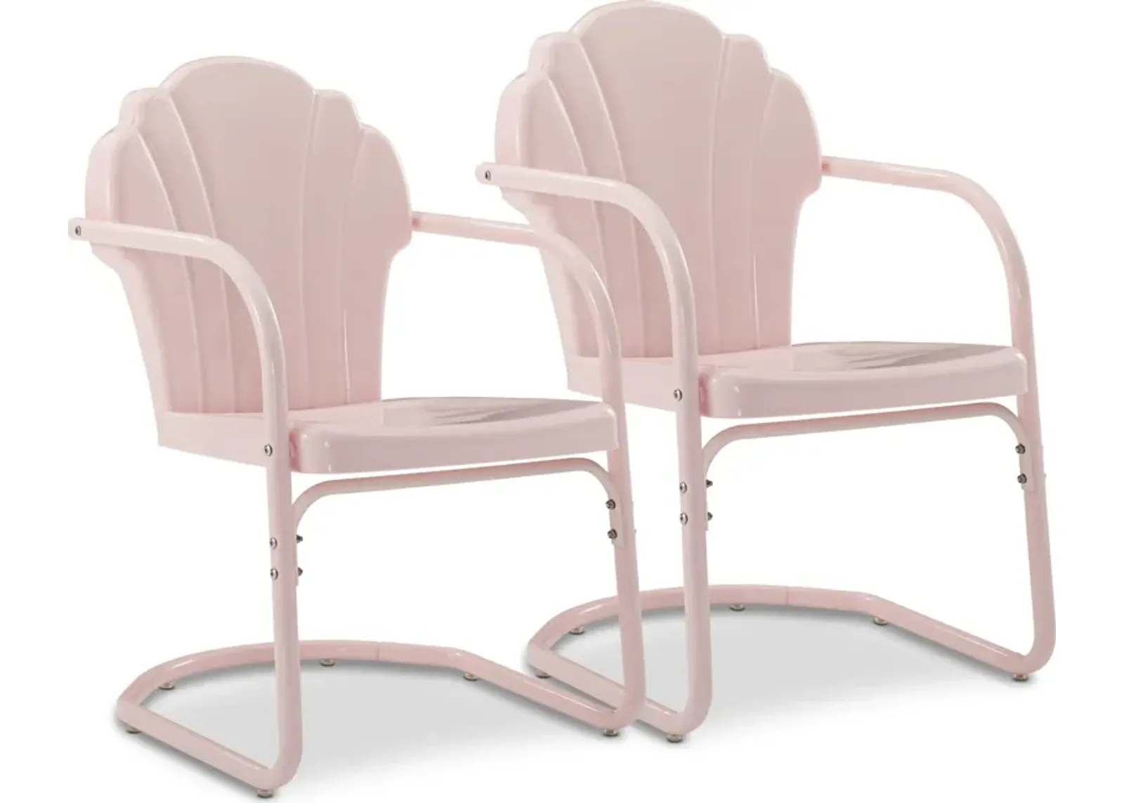 Petal Retro Set of 2 Outdoor Chairs - Pink