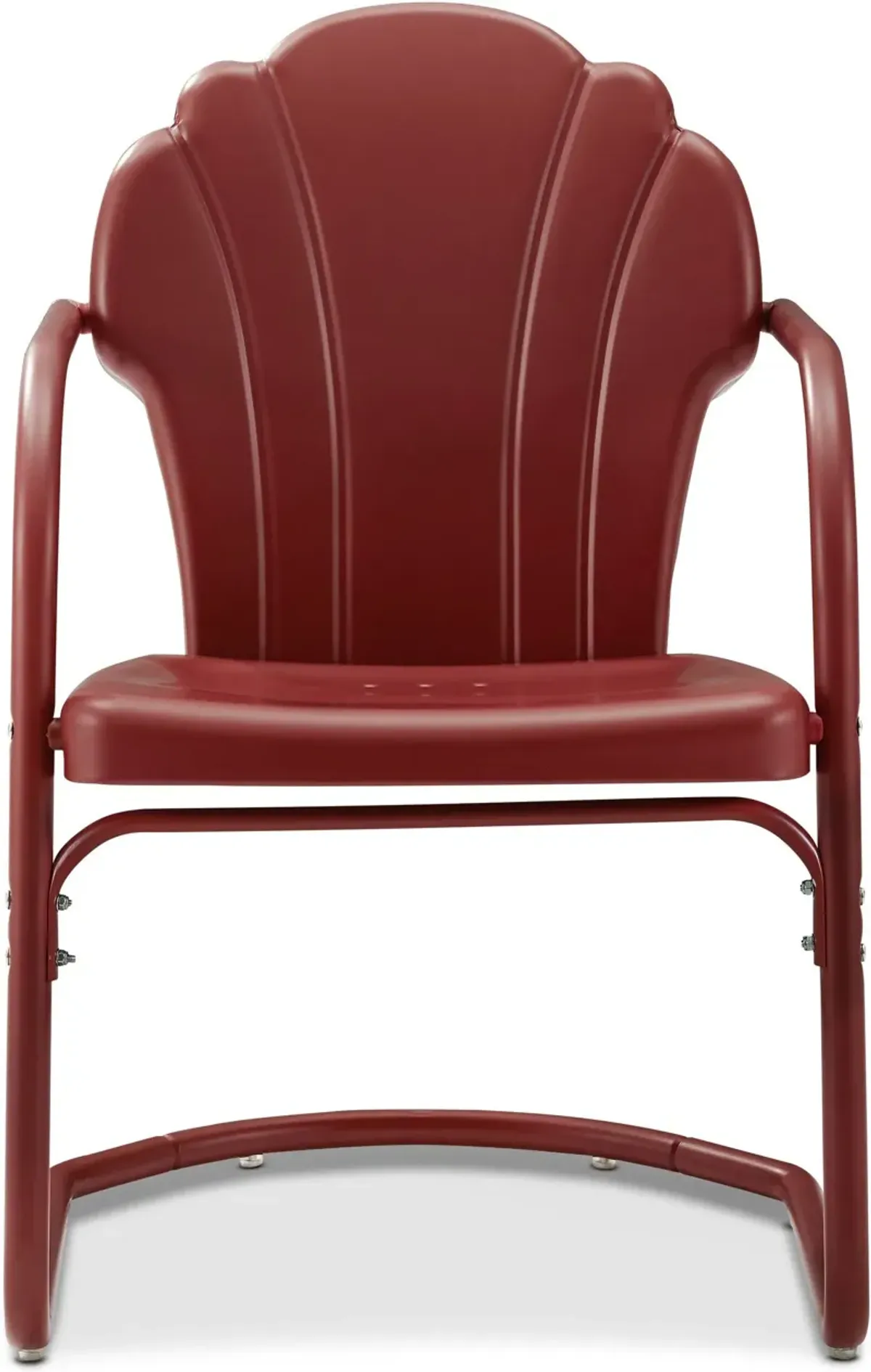 Petal Retro Set of 2 Outdoor Chairs - Red