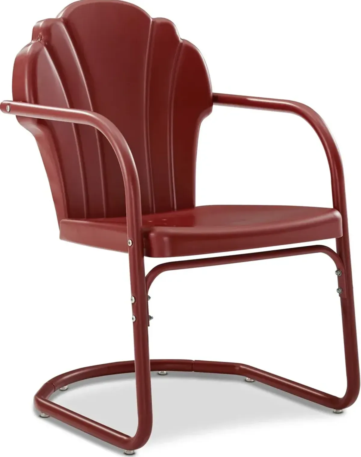 Petal Retro Set of 2 Outdoor Chairs - Red