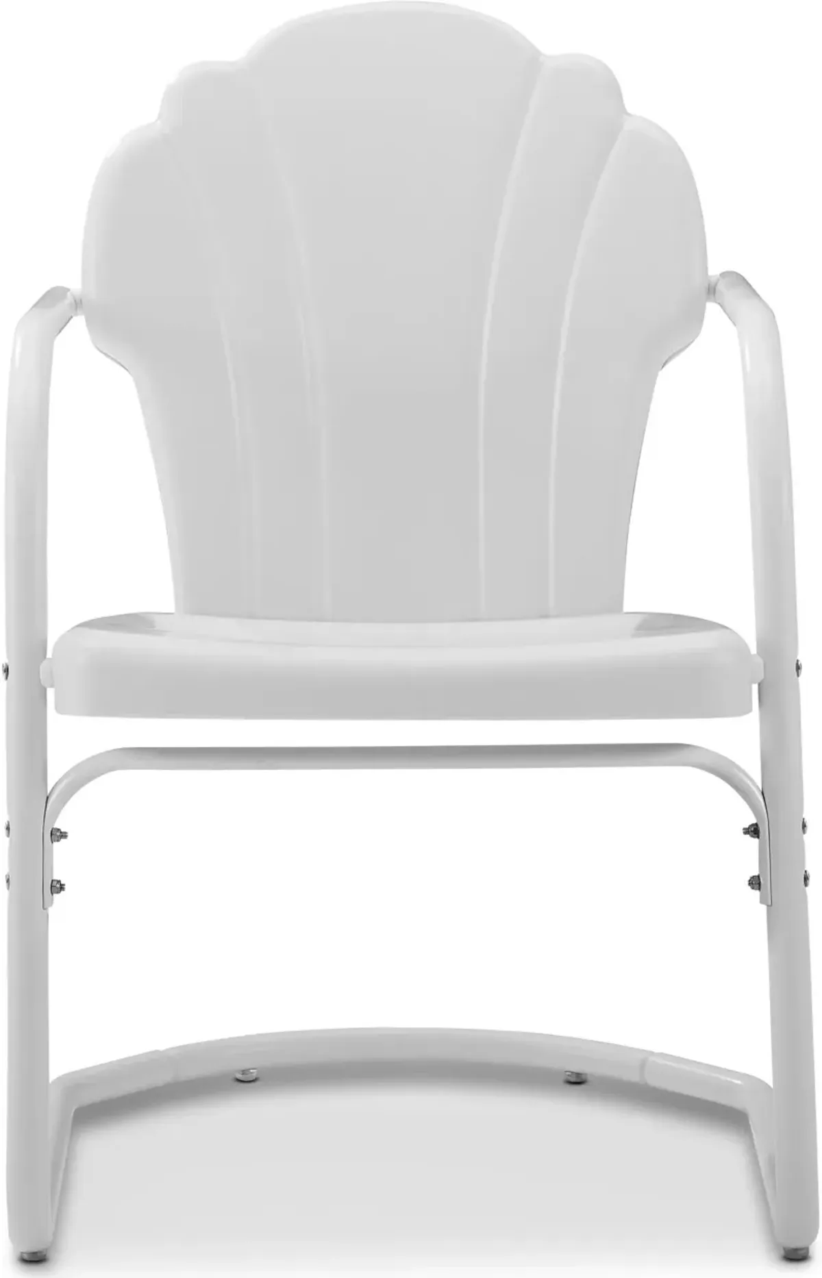 Petal Retro Set of 2 Outdoor Chairs - White