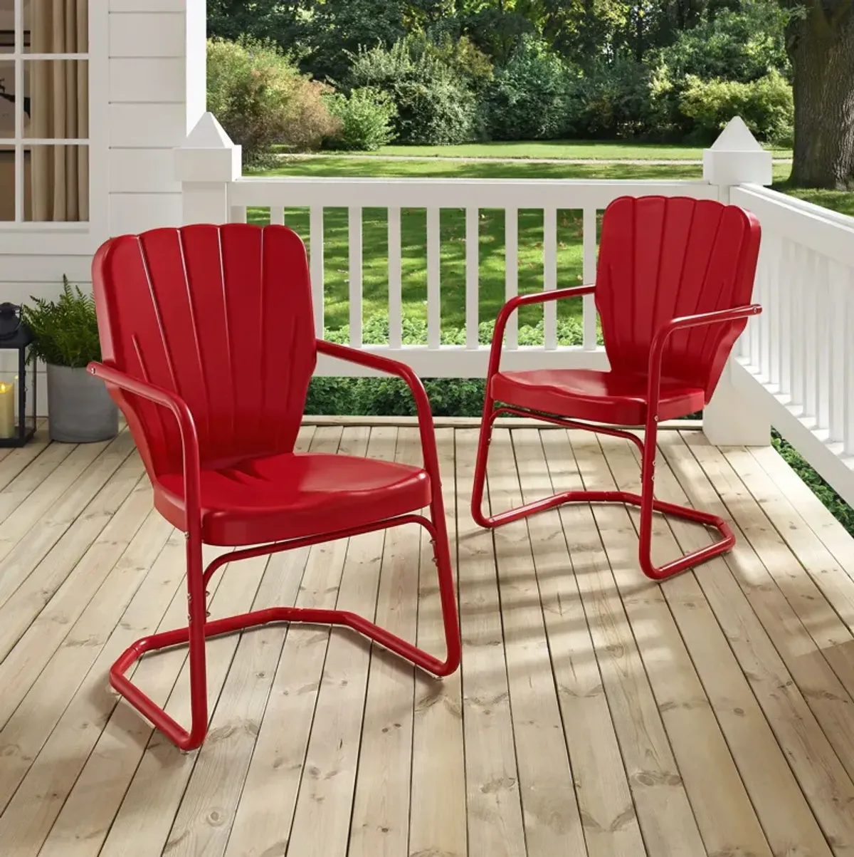 Jack Set of 2 Outdoor Chairs - Red