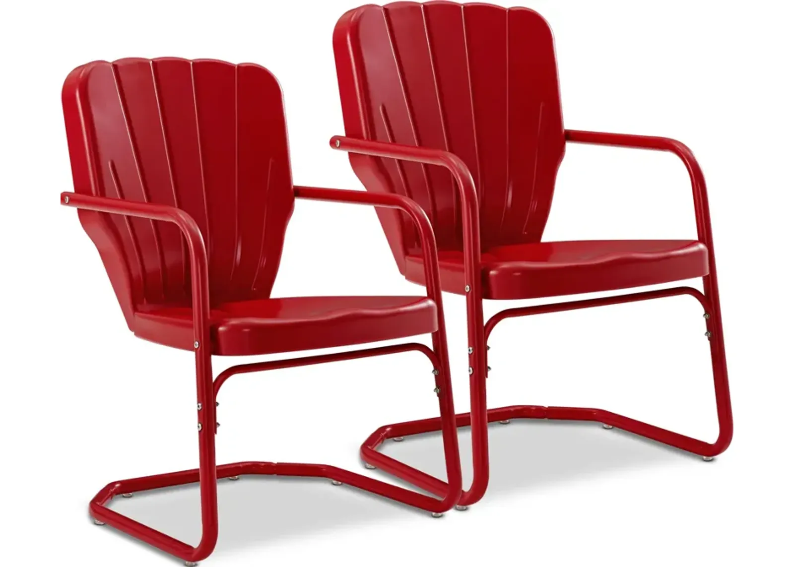 Jack Set of 2 Outdoor Chairs - Red