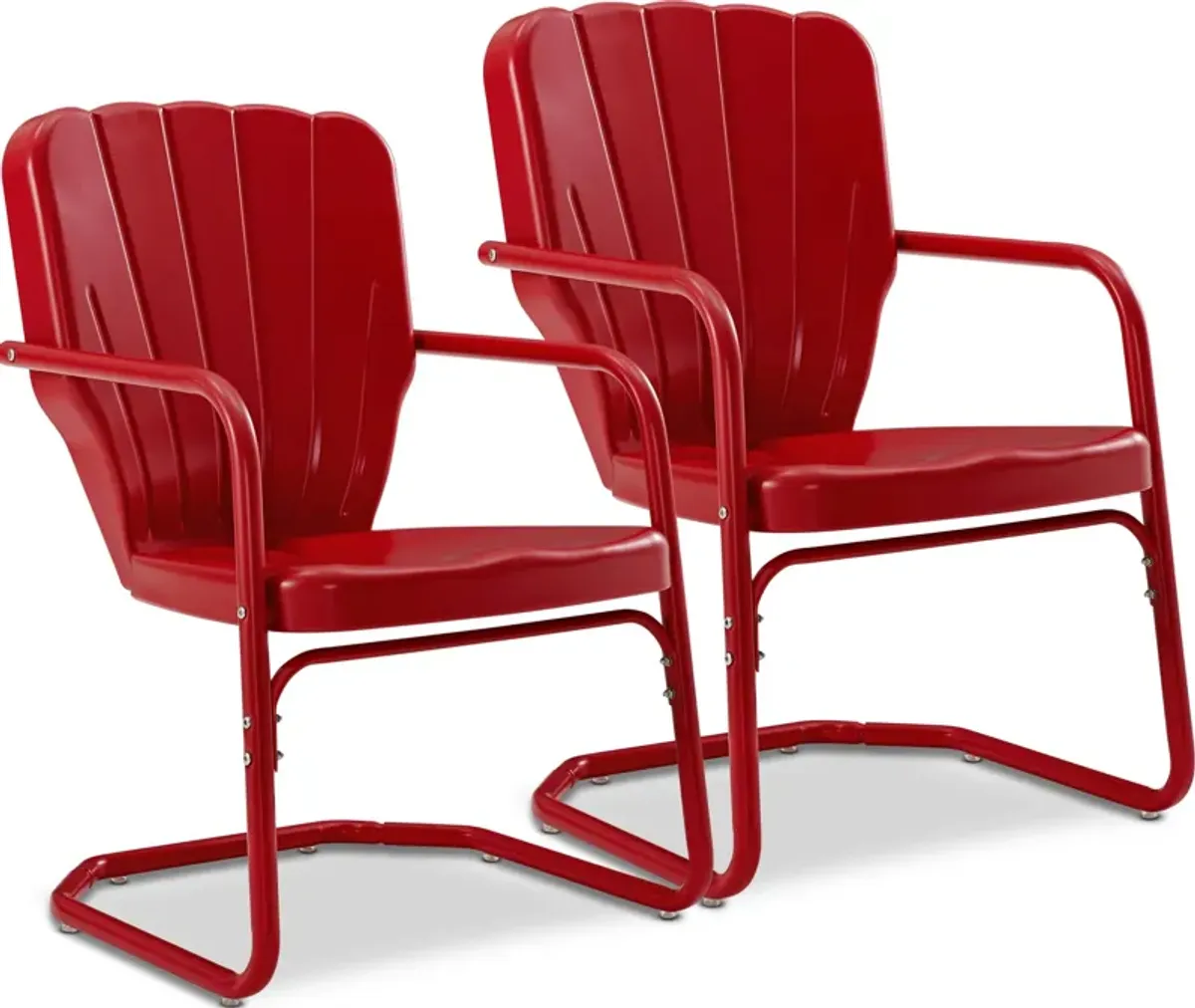 Jack Set of 2 Outdoor Chairs - Red