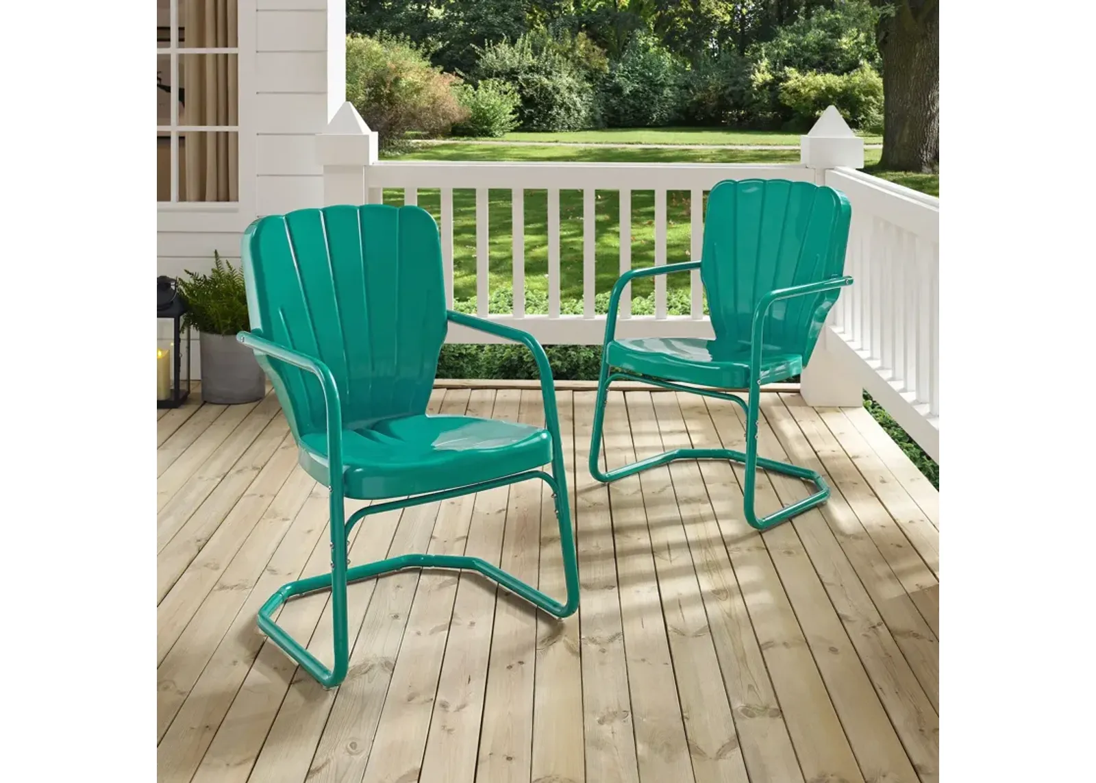 Jack Set of 2 Outdoor Chairs - Turquoise