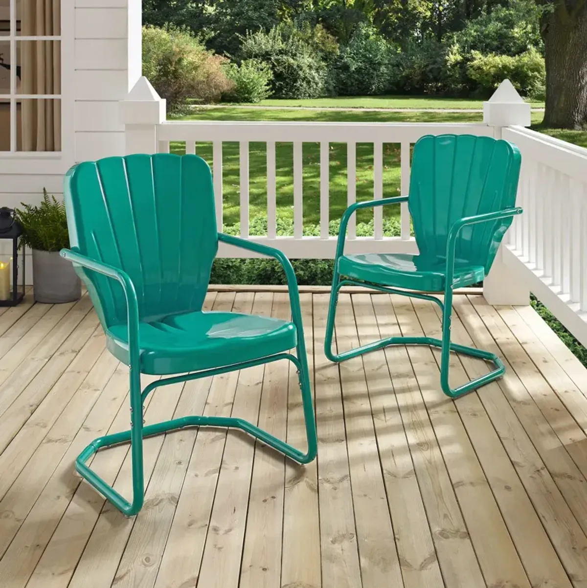 Jack Set of 2 Outdoor Chairs - Turquoise