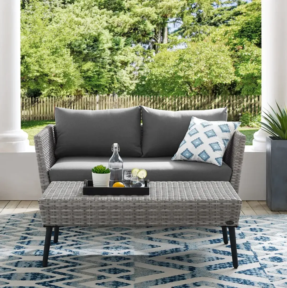 Ventura Outdoor Loveseat and Coffee Table Set