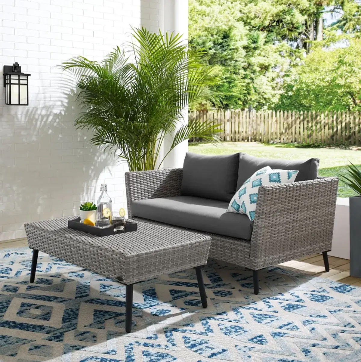 Ventura Outdoor Loveseat and Coffee Table Set