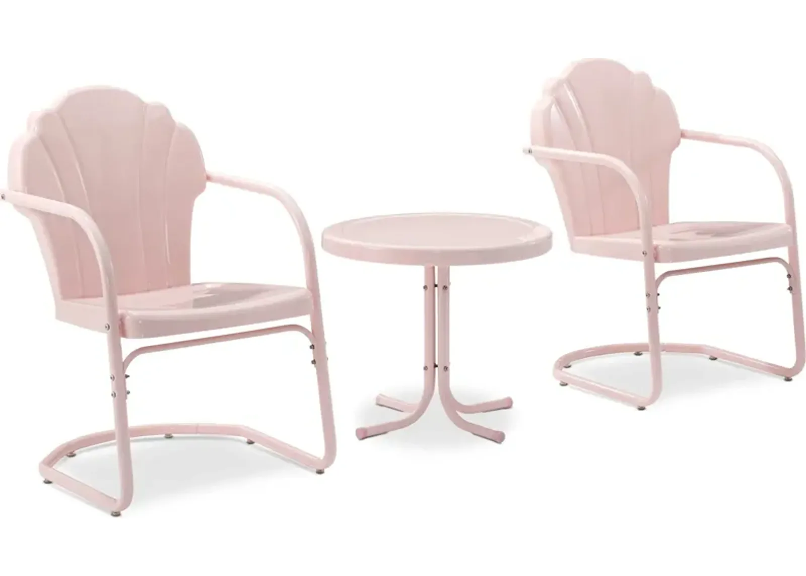 Petal Set of 2 Outdoor Chairs and Side Table - Pink