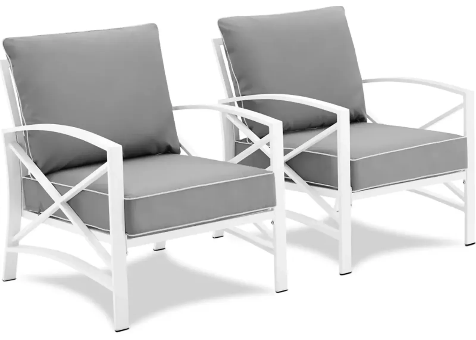 Clarion Set of 2 Outdoor Chairs - Gray