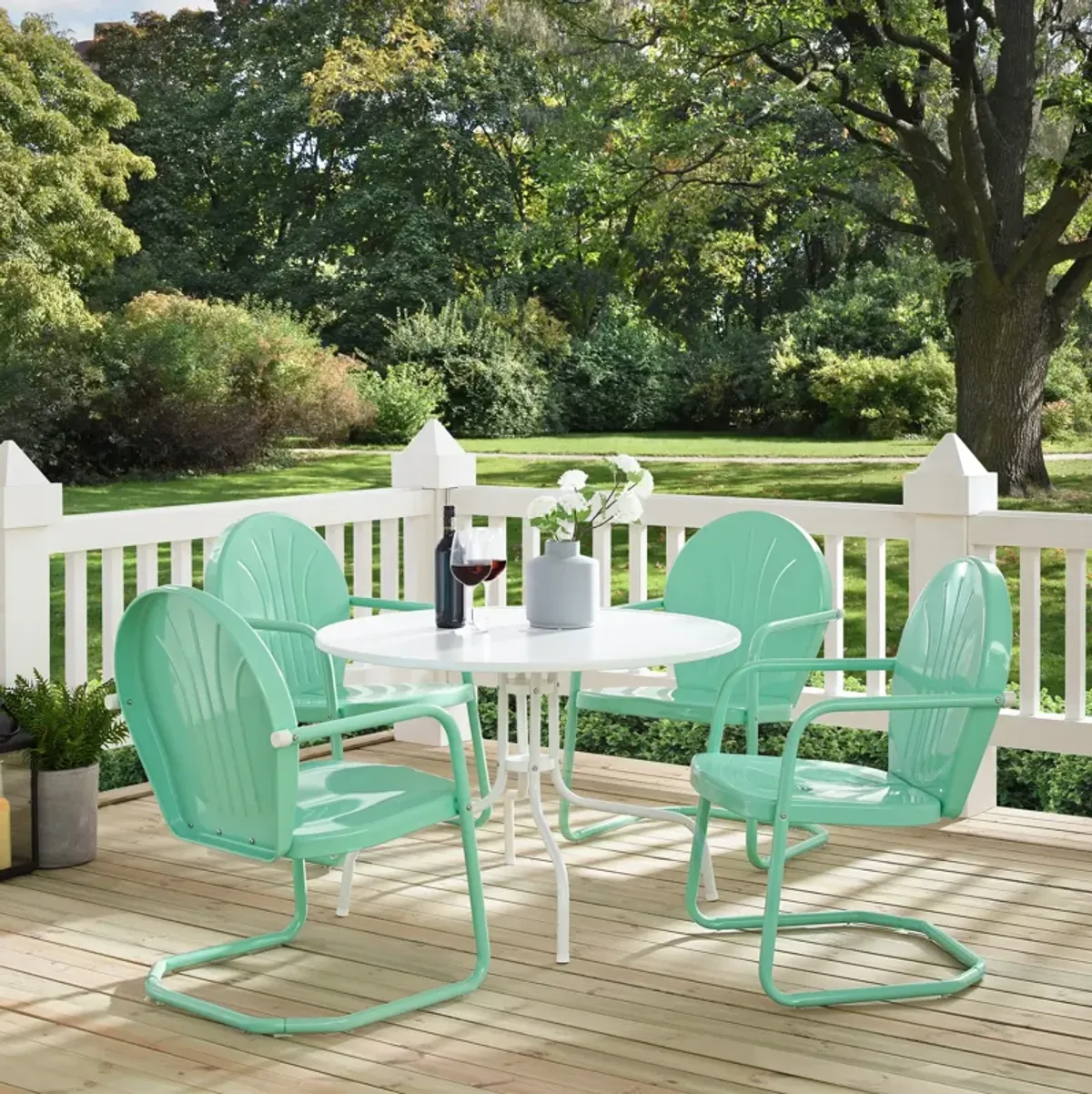 Kona 5-Piece Outdoor Dining Set - Aqua