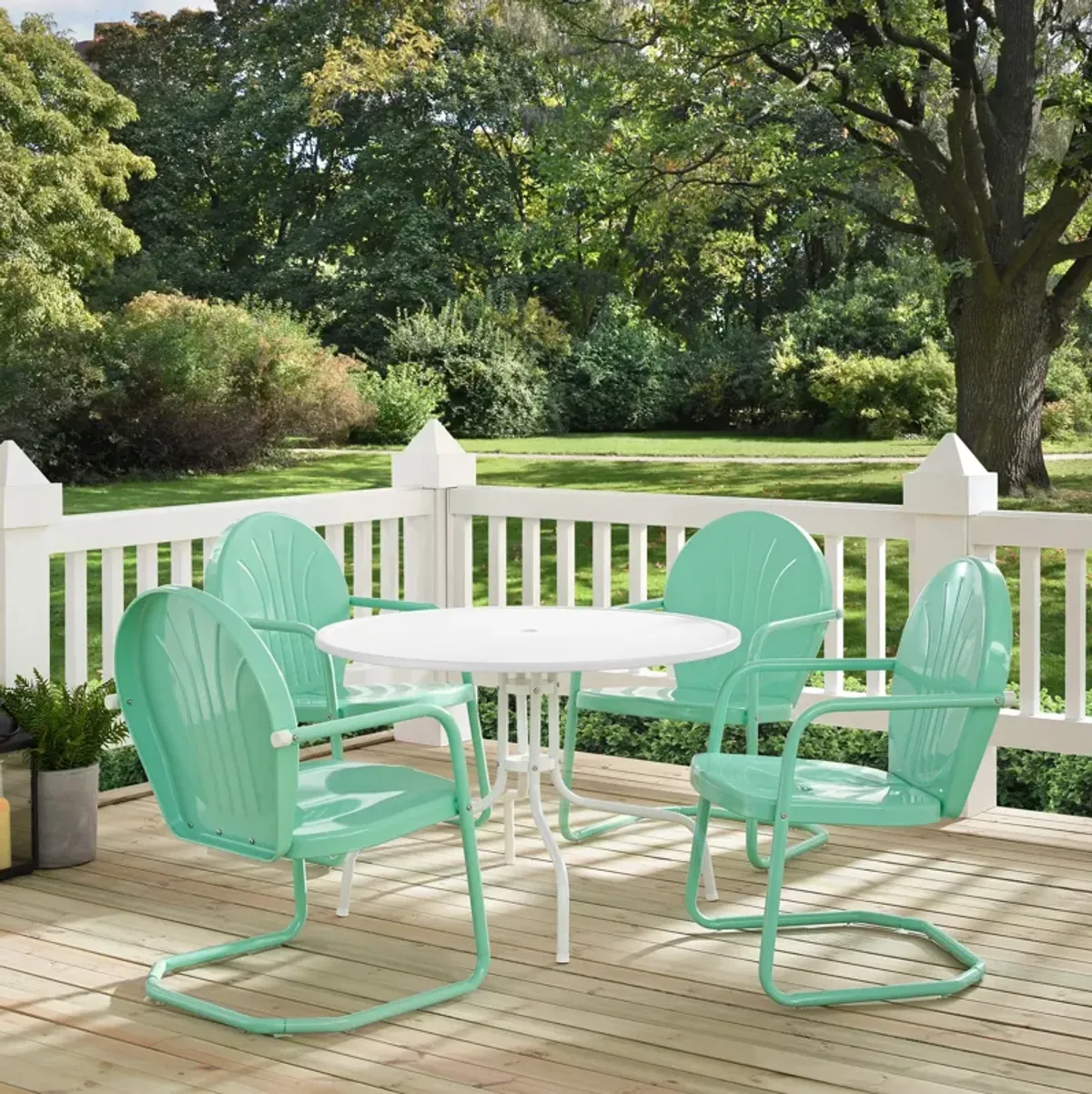 Kona 5-Piece Outdoor Dining Set - Aqua