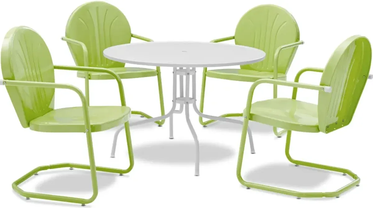 Kona 5-Piece Outdoor Dining Set - Key Lime