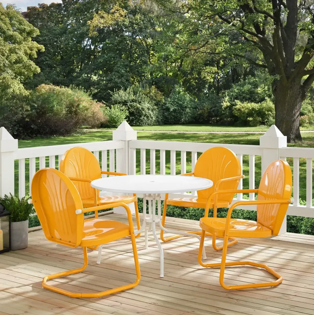 Kona 5-Piece Outdoor Dining Set - Tangerine