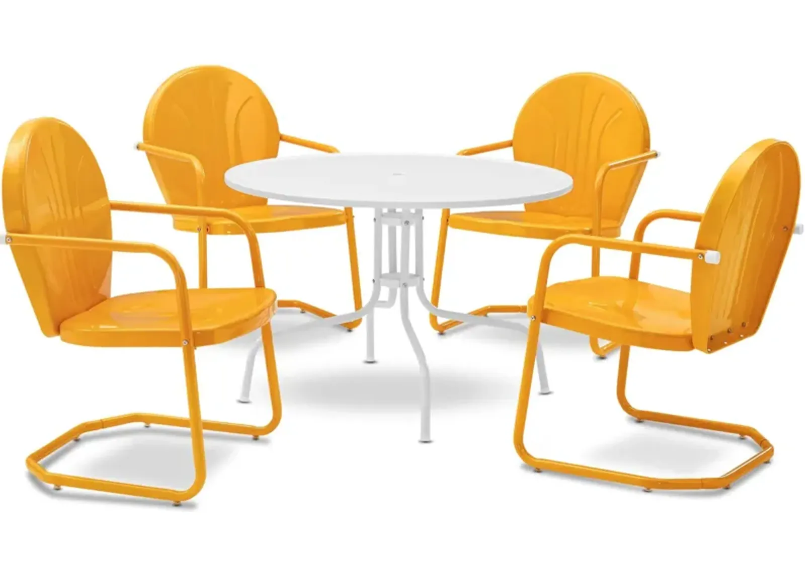 Kona 5-Piece Outdoor Dining Set - Tangerine