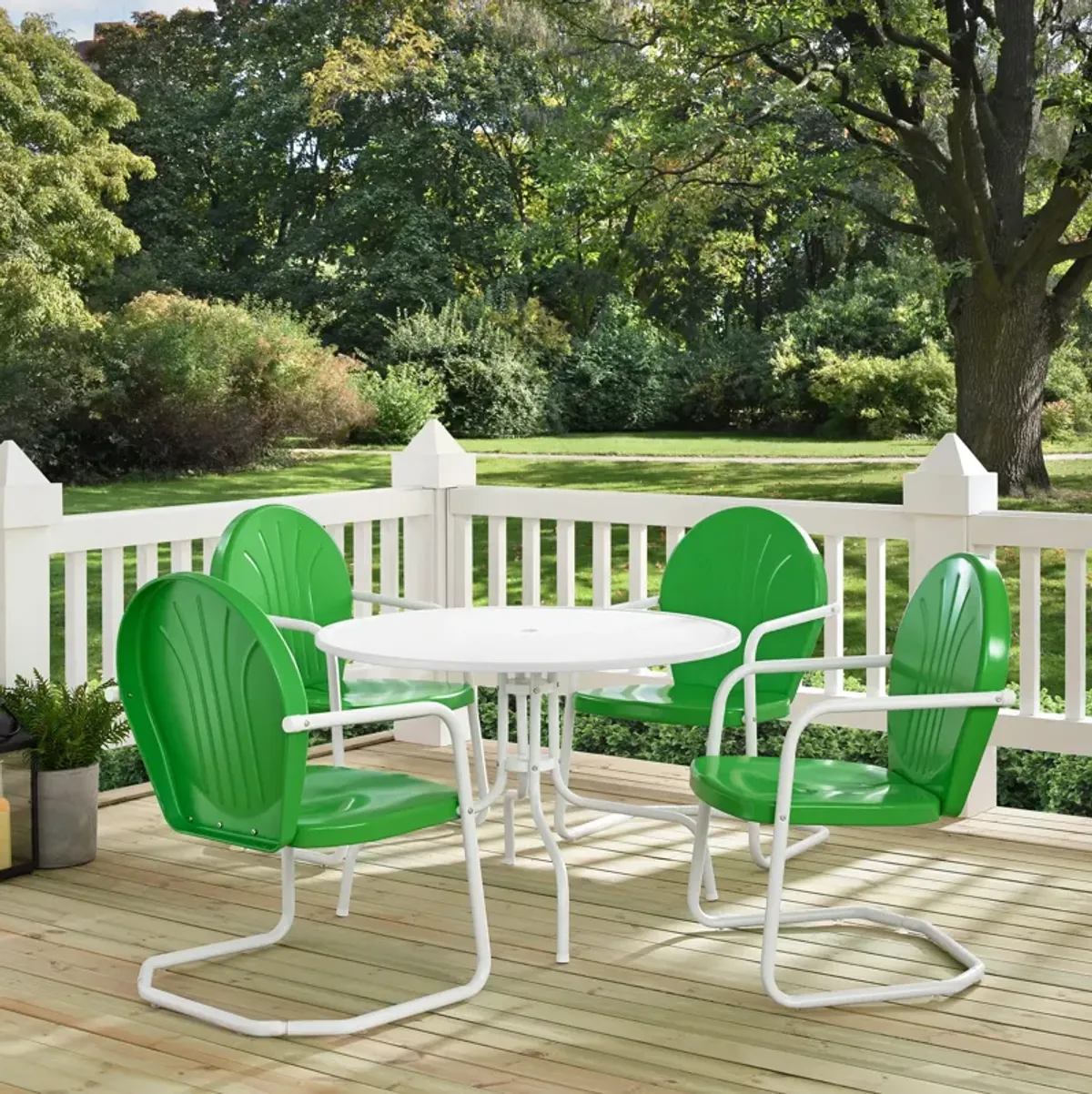 Kona 5-Piece Outdoor Dining Set - Grasshopper Green