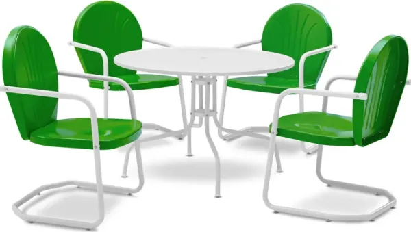 Kona 5-Piece Outdoor Dining Set - Grasshopper Green