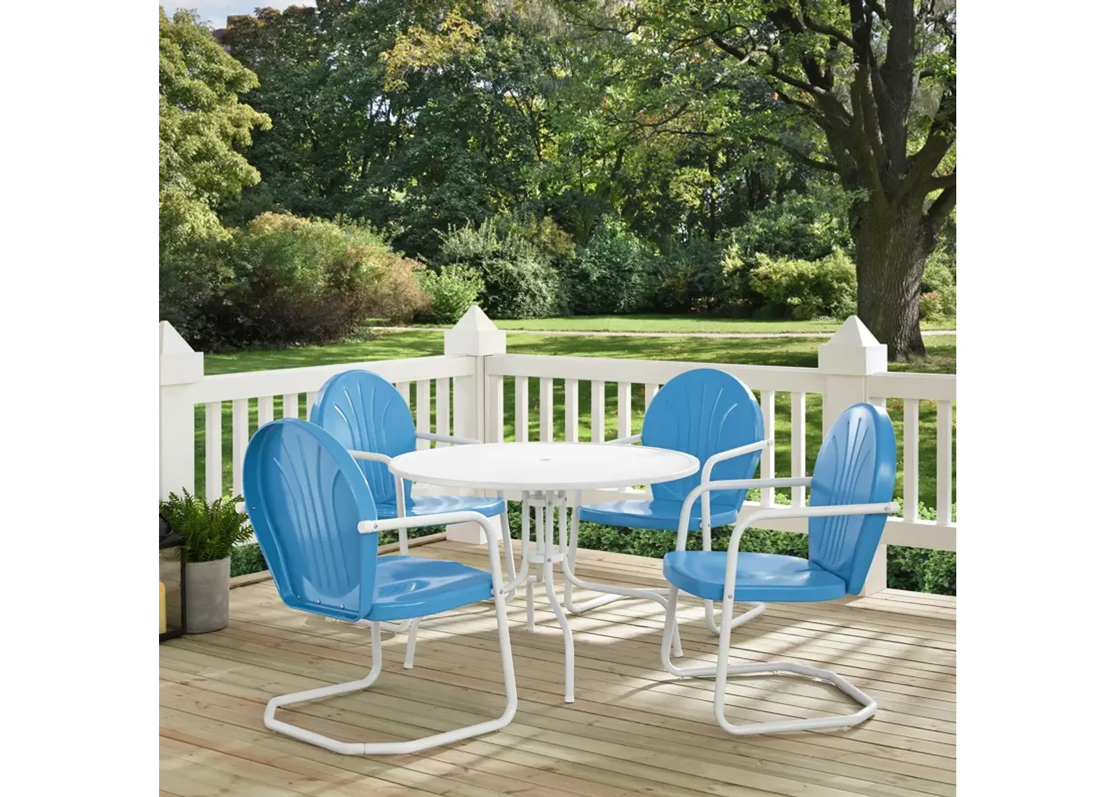 Kona 5-Piece Outdoor Dining Set - Sky Blue