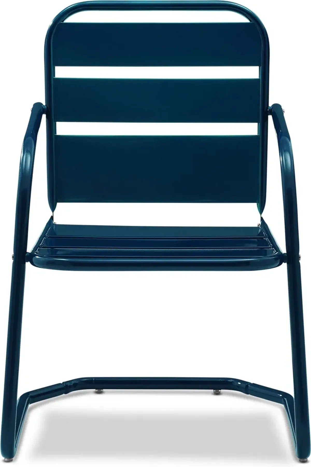 Wallace Set of 2 Outdoor Chairs and Side Table - Navy