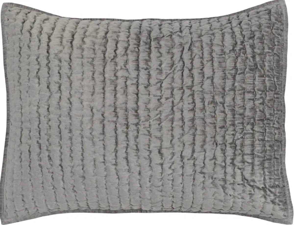 Bari King Quilt Set - Gray