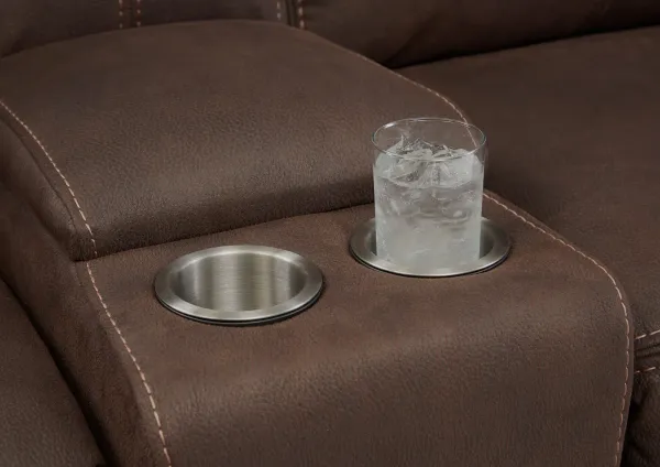 Burke Manual Reclining Sofa, Loveseat and Recliner - Brown