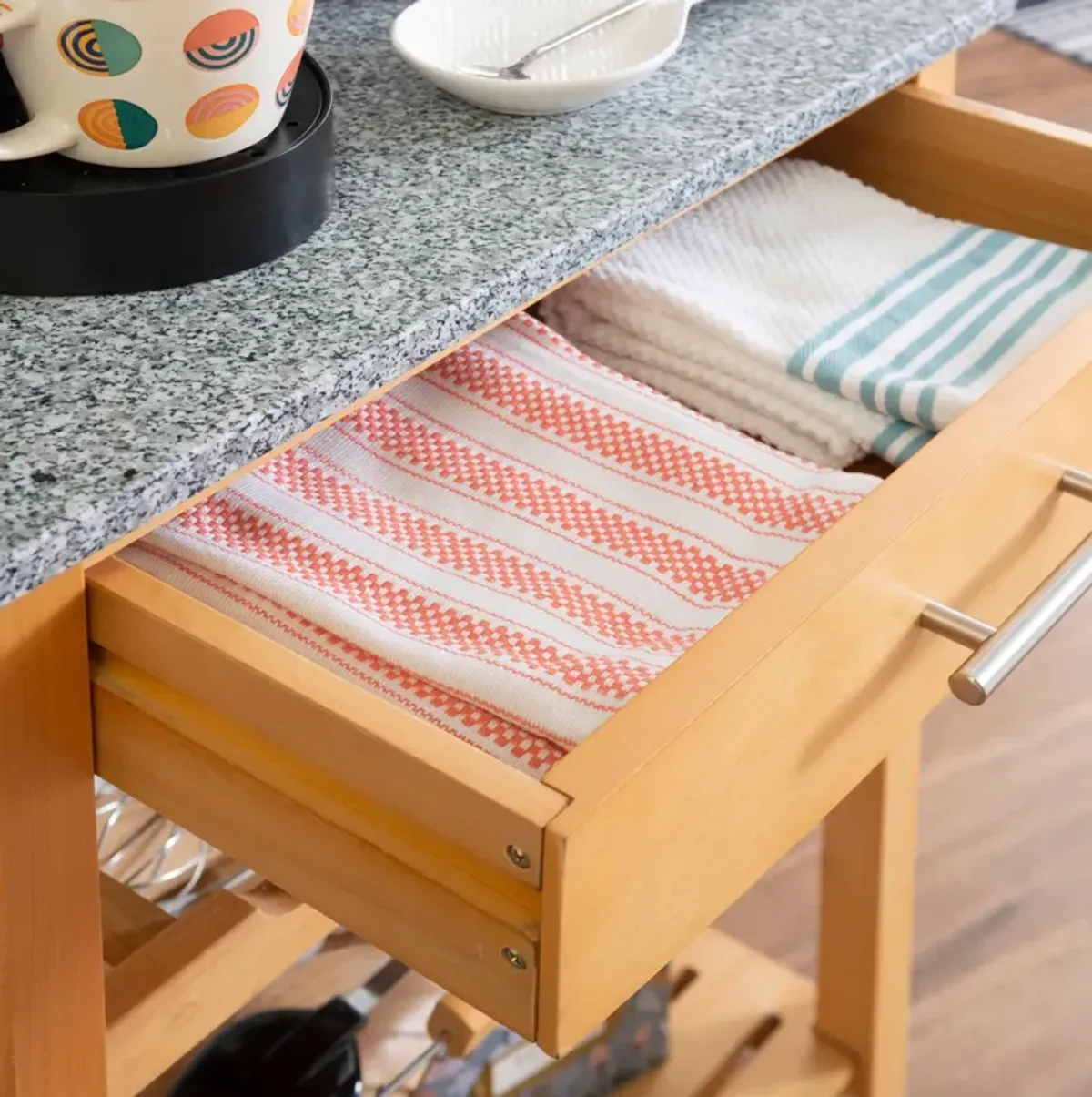 Avon Granite Kitchen Cart - Natural