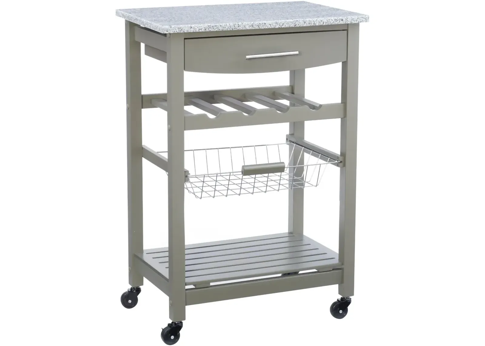 Avon Granite Kitchen Cart - Gray