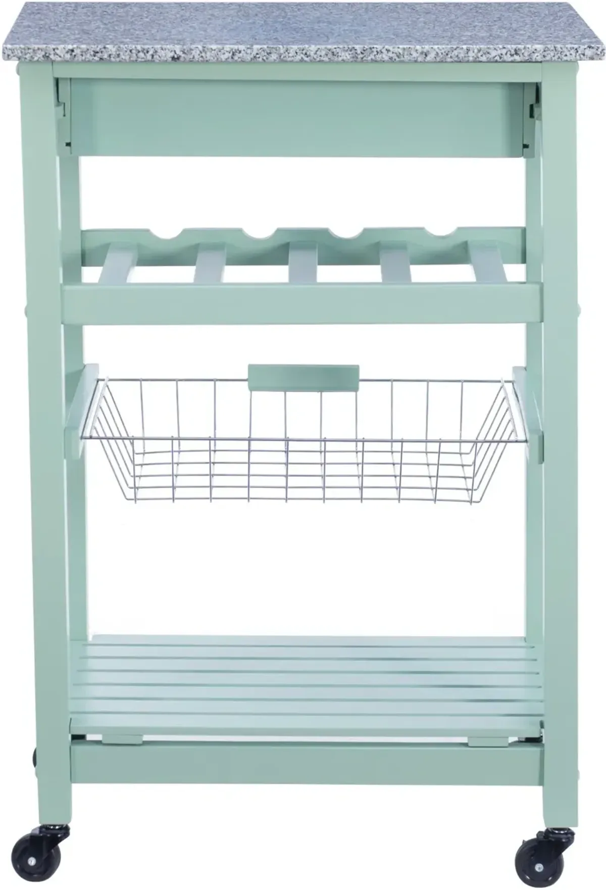 Avon Granite Kitchen Cart - Green