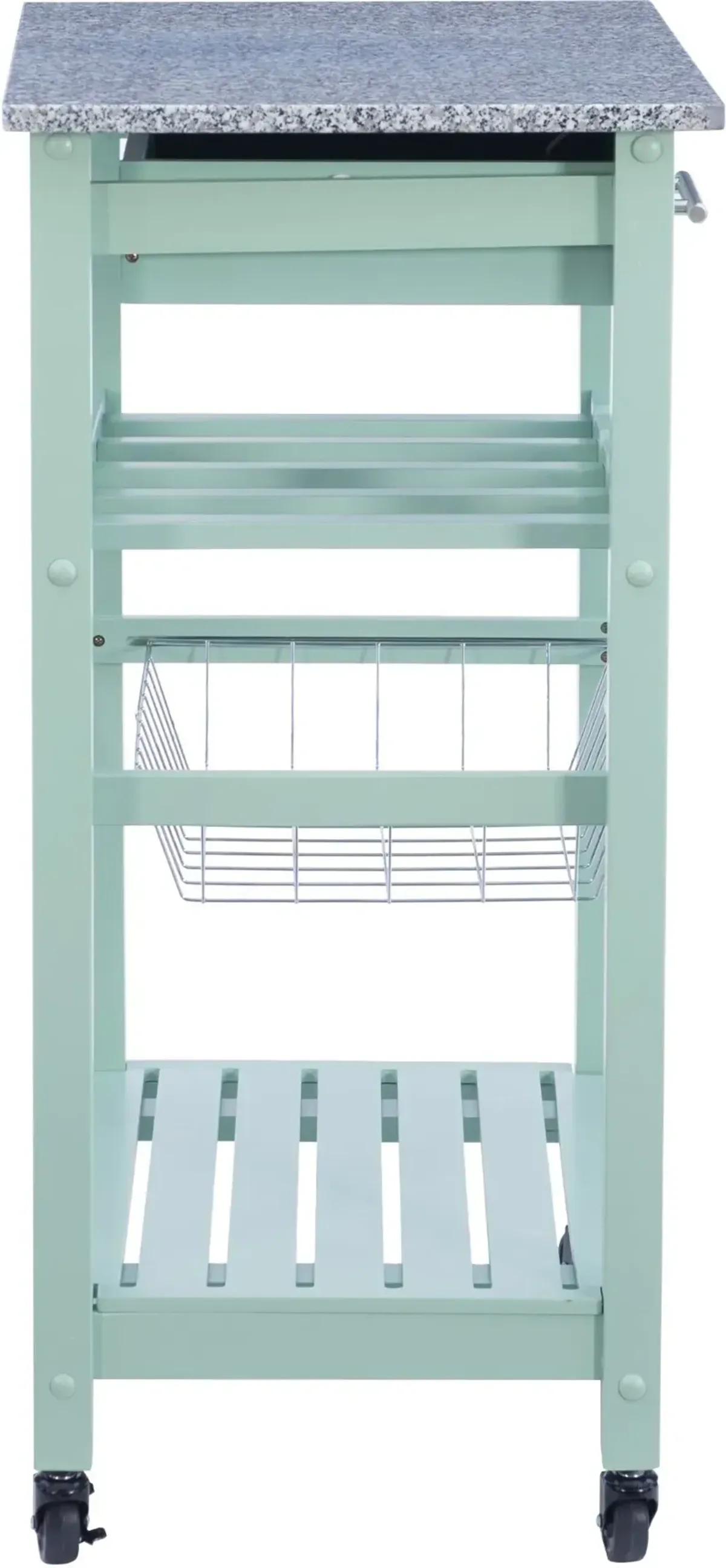 Avon Granite Kitchen Cart - Green