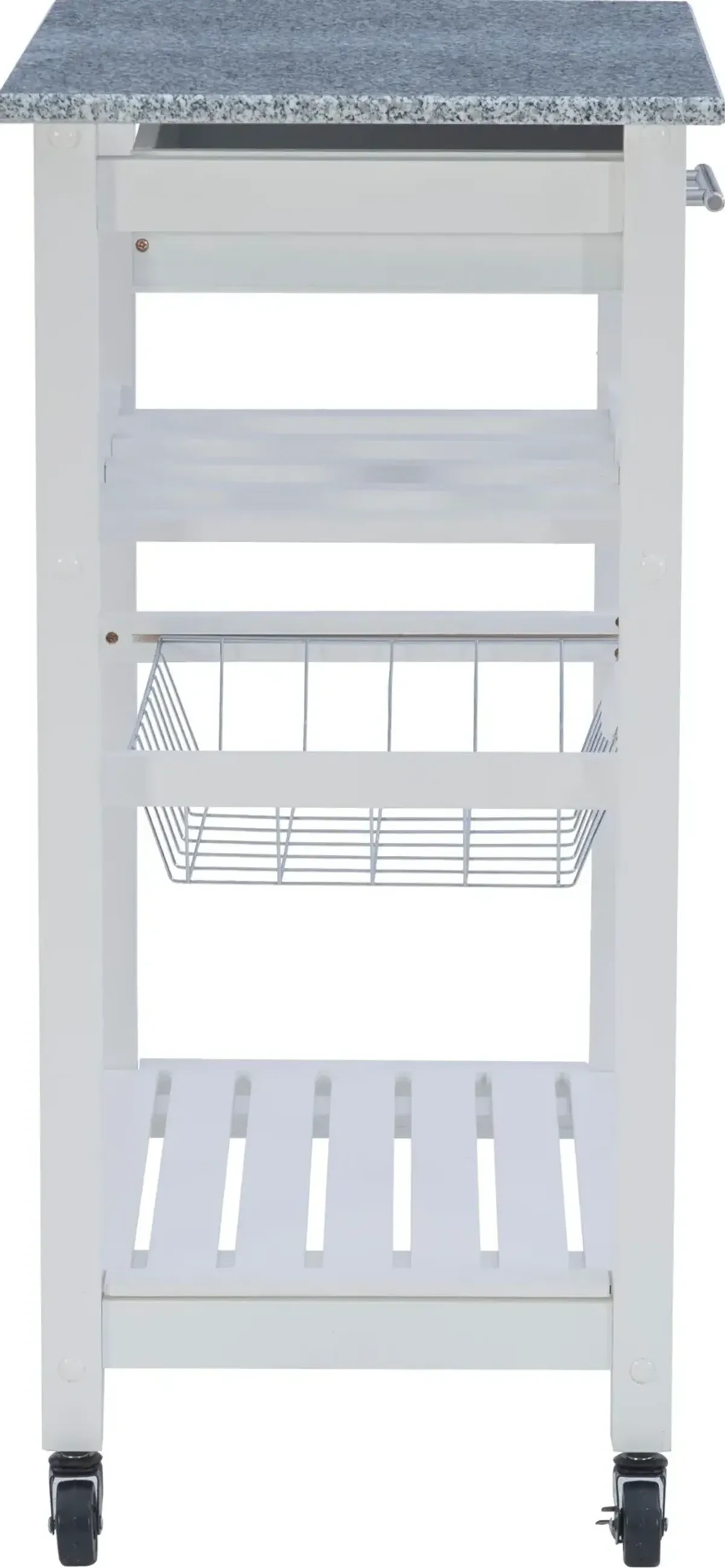 Avon Granite Kitchen Cart -White