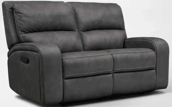 Burke Manual Reclining Loveseat- Charcoal